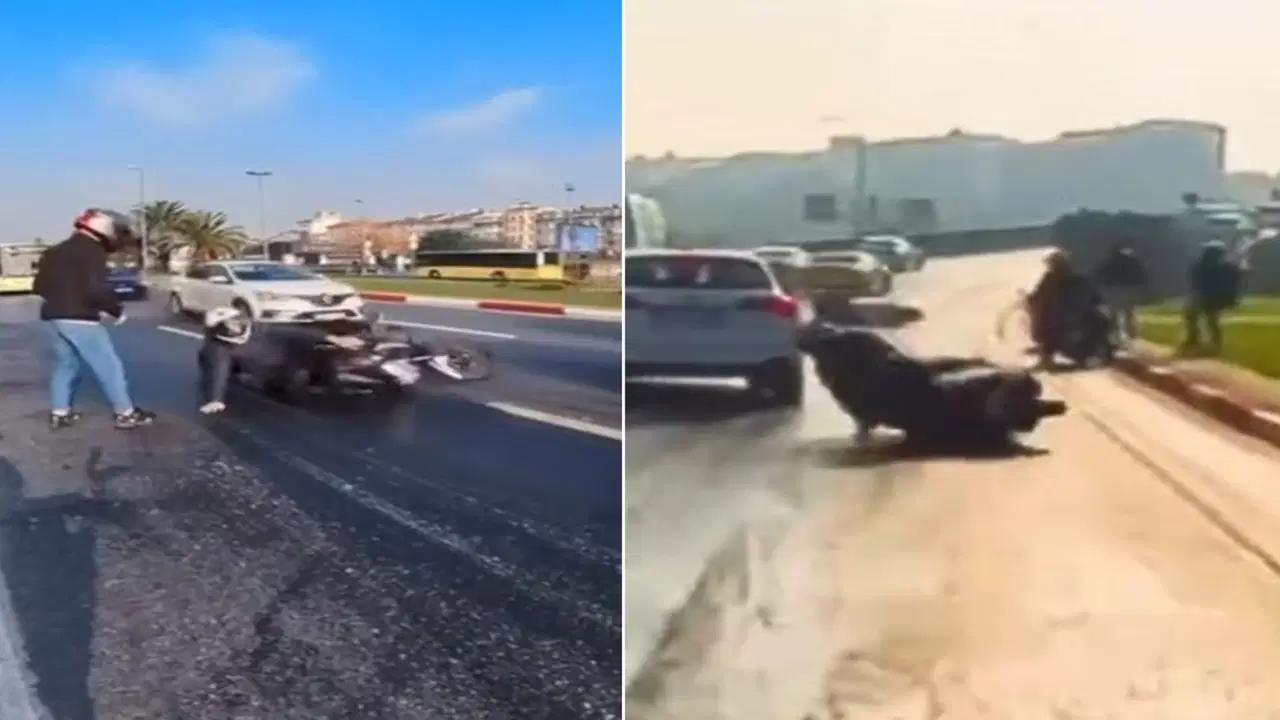 istanbulda yola yag dokuldu motosikletliler pes pese dustu 942SVd9L.jpg